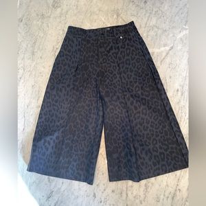 Anthropologie leopard print shorts